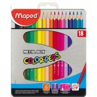 Карандаши цветные Maped COLOR'PEPS 18 цветов (металл-Пенал)