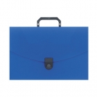 Папка портфель пластиковая  ATTACHE A4 30мм синяя.