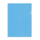 Папка-уголок жесткий пластик синяя 180 мкм, 10 штук в уп