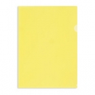 Папка-уголок жесткий пластик желтая 120 мкм, 20 шт/уп.