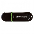 Флэш-память Transcend JetFlash 300 4GB, черный+зеленый