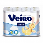 Бумага туалетная Veiro Classic 2-слойная белая 24 рул. в уп.