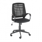 Кресло офисное Ирис черное (ткань/сетка/пластик)