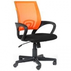 Кресло CH-696 ткань черная, сетка оранжевая