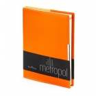 Ежедневник Metropol кожзам А5 136 листов оранжевый.