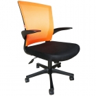 Кресло EasyChair EChair-316 TTW ткань, сетка, пластик, ,черное-оранжевое 