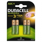 Аккумулятор Duracell AAA/HR03-4BL (750 mAh, 4 штуки)
