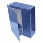 Папка архивная на кнопке 150 мм синий мрамор ламинированный картон