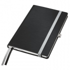 Бизнес-тетрадь Leitz Style А5 80 листов черная в клетку книжный переплет.