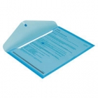 Папка-конверт Attache на кнопке А4 синяя 180мкм.10шт/уп