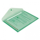 Папка-конверт Attache на кнопке А4 зеленая 180мкм 10 шт/уп