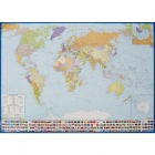 Политическая карта мира с флагами 1:35 млн