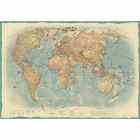 Настенная политическая карта мира в стиле ретро 1:22 млн