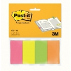 Клейкие закладки Post-it бумажные 4 цвета по 50 л. 20x38 мм