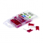 Кнопки силовые Durable «Флажки»,красные, 15 мм, 25 штук в упаковке Durable