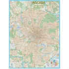 Настенная карта Москвы с каждым домом (мет. рамка, масштаб 1:21 тыс.)