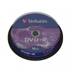 Диск DVD+R VERBATIM 4,7GB 16х 10шт./туба