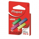 Скобы для степлера №26/6 Maped цветные 800 шт/уп.