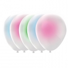 Воздушные шары белые с разноцветной подсветкой 5 шт/уп.