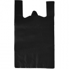 Пакет-майка Знак Качества ПНД усиленный черный 45 мкм, 40+18x70 см, 50 шт/уп.