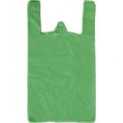 Пакет-майка Знак Качества ПНД зеленый 35 мкм, 42+18x68 см, 50 шт/уп.