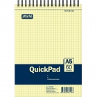 Блокнот QuickPad А5 60 л. желтый в клетку на спирали