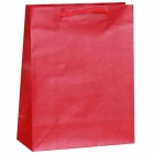 Пакет подарочный бумажный бордовый 26x32x12 см