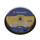 Диск  DVD+RW VERBATIM 4,7GB 4х 10шт./туба