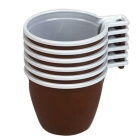 Чашка одноразовая Upax unity пластиковая коричневая/белая 200 мл 50 шт/уп