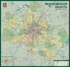 Карта Московской области 150х140 см.административная