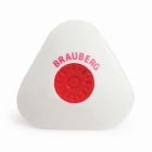 Ластик BRAUBERG «Energy», треугольный, пластиковый держатель,  белый
