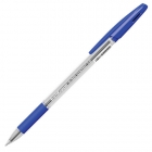 Ручка шариковая ERICH KRAUSE «R-301 Grip», корпус прозрачный,0,5 мм, упор, синяя.