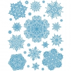 Наклейка новогодняя  Снежинки голубые