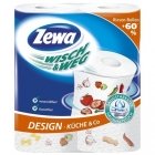 Полотенца бум. ZEWA W&W 2-сл.,белые с рис., 2 рул./уп.
