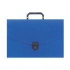 Папка портфель пластиковая  ATTACHE A4 30мм синяя.