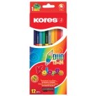 Карандаши цветные Kores, 24 цвета, с точилкой.