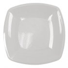 Тарелка одноразовая квадратная плоская белая 180 мм 12 шт/уп