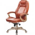 Кресло EChair CS-630Е кожа коричневая, пластик