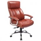 Кресло руководителя EChair CS-8822E-1 кожа коричневая