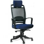 Кресло Chairman 283 ткань синяя, сетка, пластик