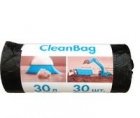 Пакеты для мусора Clean Bag 30л.,10мкм, 30шт/рул. с тиснением. 