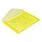 Папка-конверт Attache на кнопке А4 желтая 180мкм,10 шт/уп.
