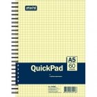 Бизнес-тетрадь QuickPad А5 60л.желтая в клетку на спирали