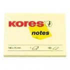 Бумага для заметок Kores желтая, 100×75мм, 100 листов