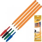 Набор цветных шариковых ручек BIC Orange  0,35 мм, 4 цвета.