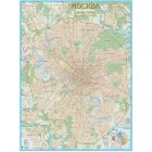 Настенная карта Москвы с каждым домом (мет. рамка, масштаб 1:21 тыс.)