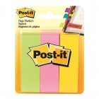Клейкие закладки Post-it бумажные 3 цвета по 100 л. 22.2x73 мм