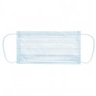Маска медицинская одноразовая 3-слойная голубая на резинке ,50 шт/уп