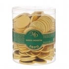 Шоколад порционный Монеты в банке Евро 120 штук по 6 г.