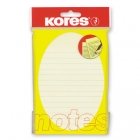 Бумага для заметок Kores желтая в линейку, 100×150мм, 100 л.